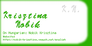 krisztina nobik business card